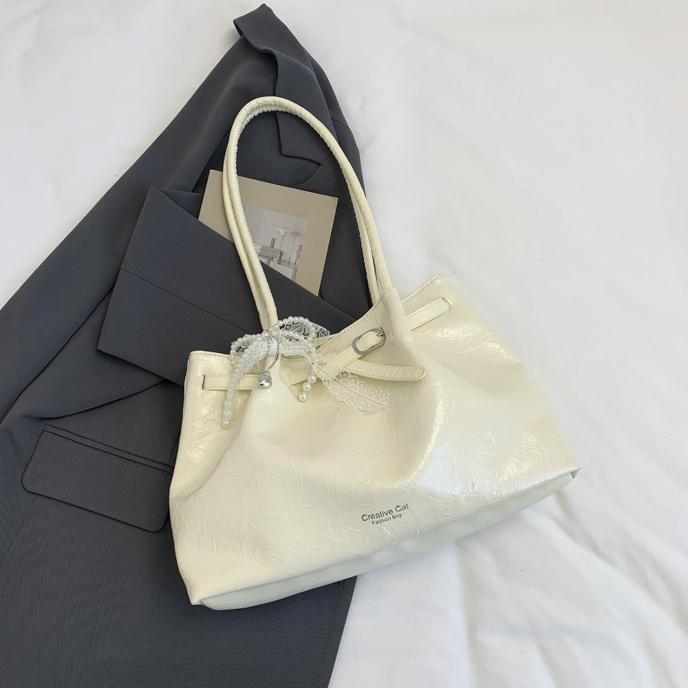 Leatherwork Designs - Retro Tarz PU Deri Tote Çanta,