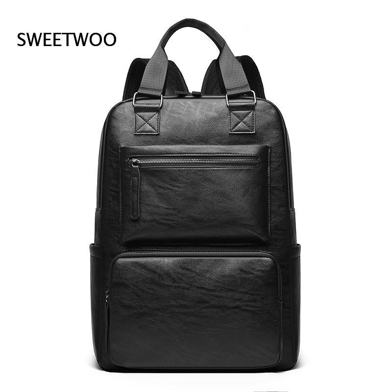 Erkek Suni Deri Laptop Sırt Ça - Leather Work Rucksack Mens incelemesi ve fiyatı